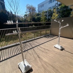 洗濯物干し台　物干し竿2本付きの画像