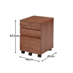 ウォールナットデスク&サイドチェストの画像