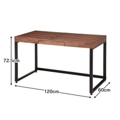 ウォールナットデスク&サイドチェストの画像