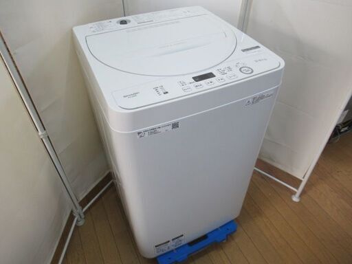 1ヶ月保証/洗濯機/5キロ/5kg/1人暮らし/単身サイズ/新生活/シャープ/SHARP/ES-GE5D/中古品/J4995/