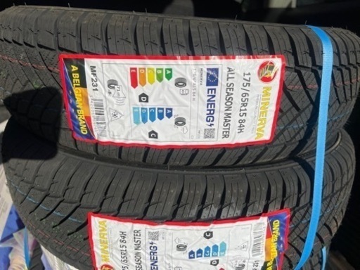 本日掲載終了/お値下げ【新品4本】ミネルバ15インチ/オールシーズンタイヤ（175/65R15）