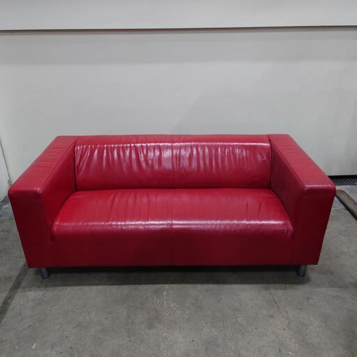 2〜3人がけ　ソファ　IKEA　レッド