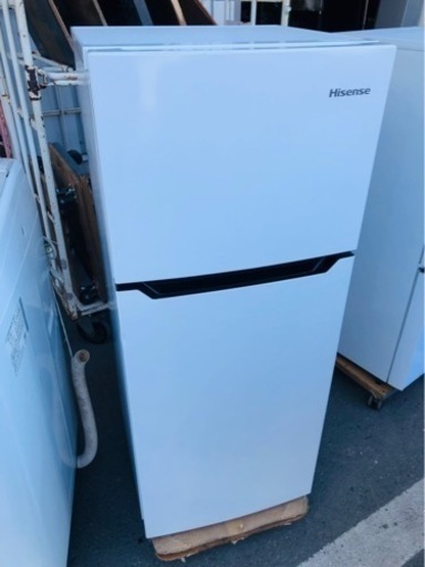 5KM 以内配送無料ハイセンス 【右開き】120L 2ドアノンフロン冷蔵庫 エディオンオリジナル ホワイト HR-B1201
