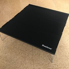 Dualeco キャンプテーブル ソロ アルミ製 超軽量 収納袋...