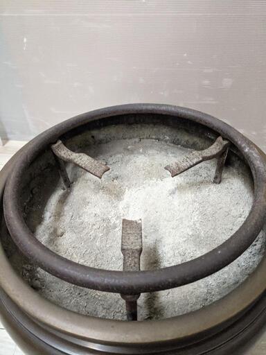宣徳銅 瓶掛 銀象嵌 大型火鉢 手あぶり火鉢 ひばち 古銅 時代物 骨董品