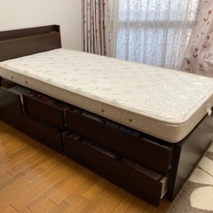 省スペースチェストベッド　セミシングルショート　収納ベッド　小柄...