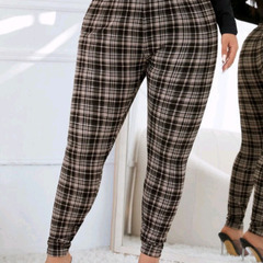SHEIN☆チェックレギンス☆2XL☆大きいサイズplus sizeの画像