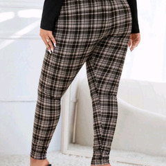 SHEIN☆チェックレギンス☆2XL☆大きいサイズplus sizeの画像