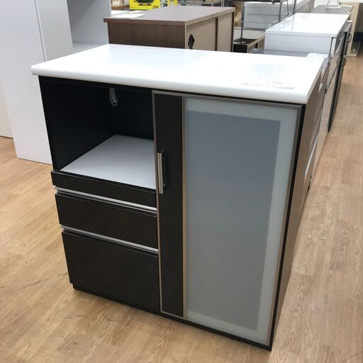 ★ジモティ割あり★ ニトリ レンジ台 ブラウン H100×W91×D50 クリーニング済み KJ1525