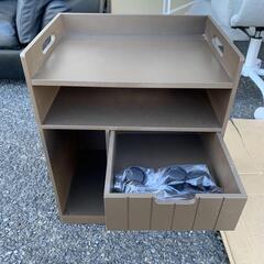 隠せるリビング整理ワゴン 日本製