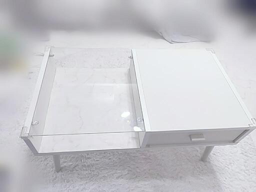 ガラステーブル ローテーブル 幅80㎝