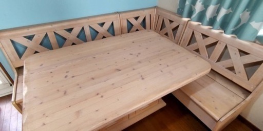 ⭐︎値下げしました！人気の北欧風！ダイニングテーブル⭐︎収納付チェアセット