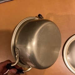 アルミ両手鍋　18 cm  アカオアルミ　日本製の画像