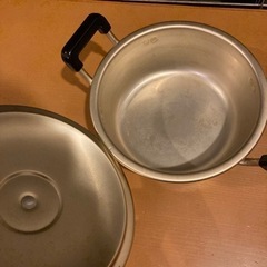 アルミ両手鍋　18 cm  アカオアルミ　日本製の画像