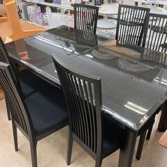 シギヤマ家具 伸縮テーブル 7点セット ダイニングセット No.2715● ※現金、クレジット、ぺイペイ、スマホ決済対応※