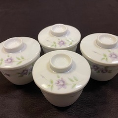 ☆ノリタケ☆Noritake☆茶碗蒸し器☆磁器☆4客セット☆