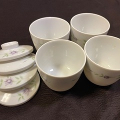 ☆ノリタケ☆Noritake☆茶碗蒸し器☆磁器☆4客セット☆の画像