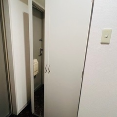 シューズボックス ミラー付き　ホワイト