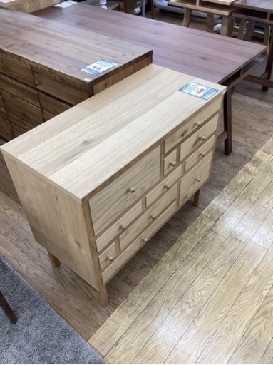 KB-71【新入荷　リサイクル品】志岐インテリア　SK 88チェスト　ホワイトオーク材　ナチュラル