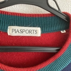 【PIASPORTS】ピアスポーツ キャラクターニット M Lサイズ 赤 紺 緑の画像