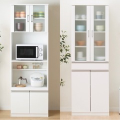 値下げしました‼️美品ニトリ　定価4万　食器棚2セット　詳細2.3枚目の画像