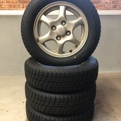 【受け渡し者決定】155/65r13スタットレス＋スバル純正アル...