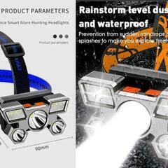 【新品未使用品】充電式5LEDヘッドライト 釣り キャンプ アウトドアの画像