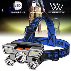 【新品未使用品】充電式5LEDヘッドライト 釣り キャンプ アウトドア