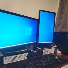 【Used】HPのパソコン、27インチモニターセット（23インチサブモニターのおまけあり）