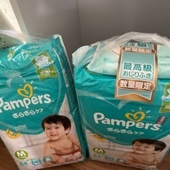 pampers Mサイズ　(6-11kg)テープ64枚x2パックの画像