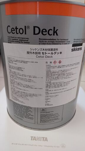 【塗料 屋外木部用 シッケンズ セトールデッキ 5L　開封品格安】