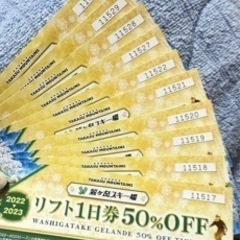鷲ヶ岳スキー場　半額券