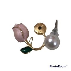 春ピアス：チューリップの2wayピアスの画像