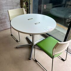 ２人掛けラウンド型　ミーティングテーブルセット💖