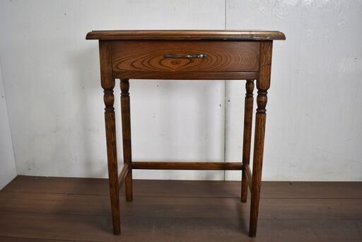 【ヤ取終了8/7】≪y569≫美品 アンティーク調/ヴィンテージ コンソールテーブル 電話台/FAX台 寝室/玄関 収納 レトロ 50217-08