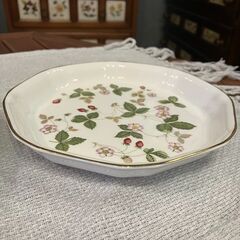 WEDGWOOD ウェッジウッド サラダボウル・プレート WILD STRAWBERRY ワイルドストロベリー●BA01N071の画像