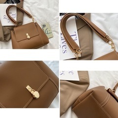 韓国　新品　2way　ショルダーバッグ　ブラウン　チェーンバッグ　レザーバッグの画像
