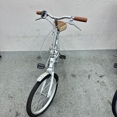超美品】折り畳み自転車 20インチ ホワイト系