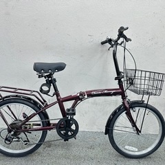 超美品】折り畳み自転車 20インチ ブラウン系