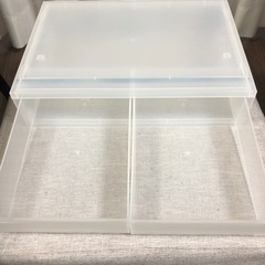 3月6日まで　無印良品　ポリプロピレンケース　2個の画像