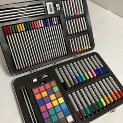 【美品・24色】デラックスアートセット　持ち手付