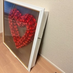 インテリア、オブジェに　ハート型フラワーアートの画像