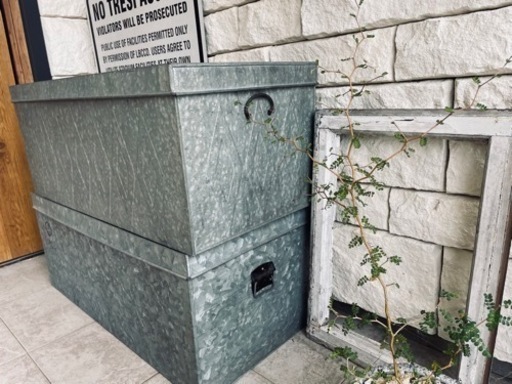 アンティーク ブリキ缶 収納 収納箱 ビンテージ カフェ 昭和レトロ 什器