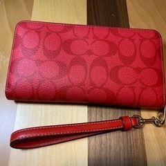 COACH コーチ　長財布　CC489 レッド　ボルドー　新品未使用 コーチ長財布 レッド ほぼ未使用