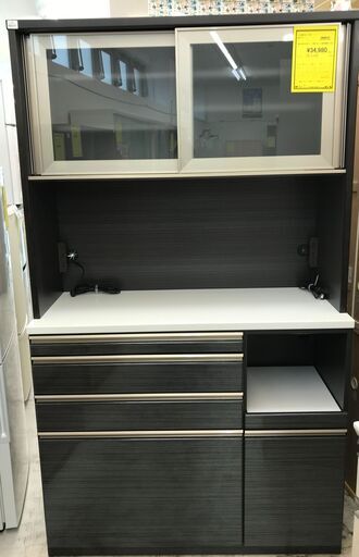 新入荷！！　三幸ジャパン　キッチンボード　ESPERANZA-120　ブラック　幅(W)1950mm × 奥行(D)480mm × 高さ(H)2040mm　メンテナンス済み