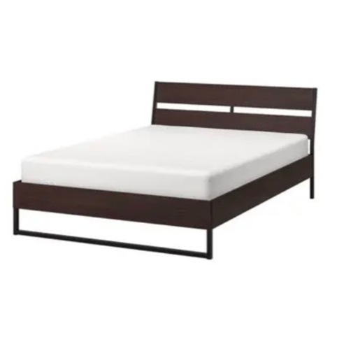 IKEAダブルベット　マットレス付き(洗濯済み)