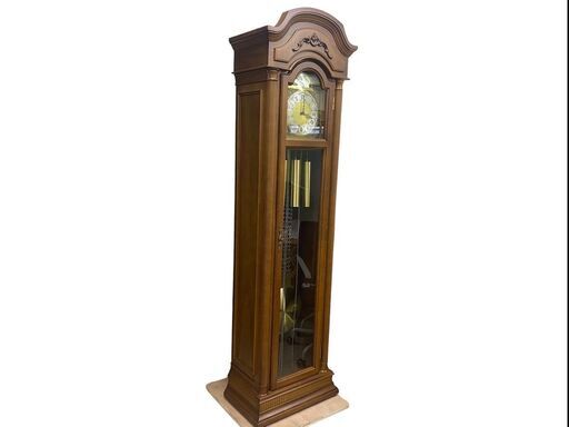 JY アンティーク時計 Tempus Fugit 可動品 振り子時計 ホールクロック 柱時計