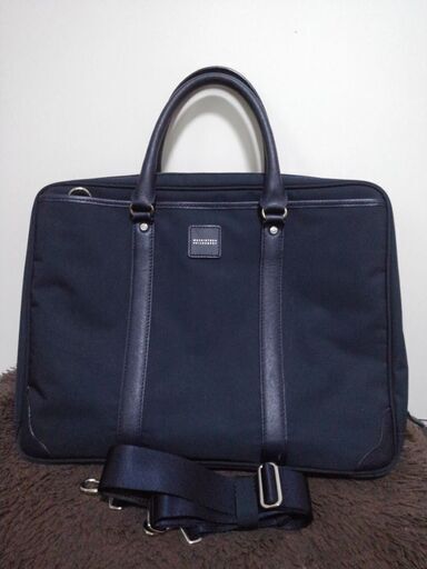 【美品】マッキントッシュフィソロフィー バルヴェニーブリーフケース　ネイビー