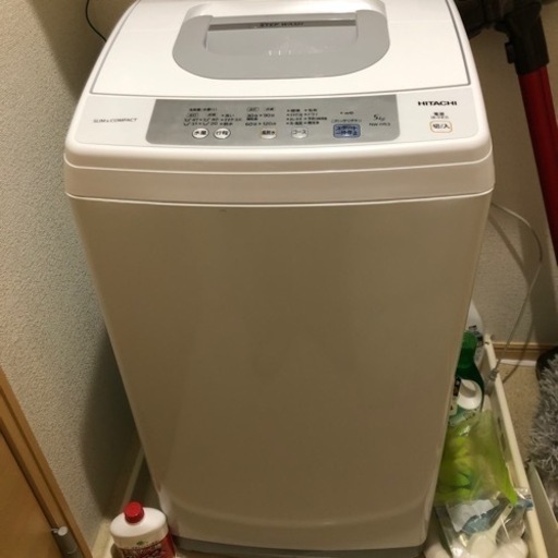 21年　日立　洗濯機5キロ　スリムコンバクト　