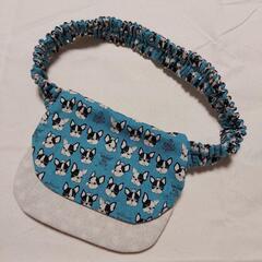 移動ポケット 腰ゴムタイプ フレンチブルドッグ柄 ハンドメイド